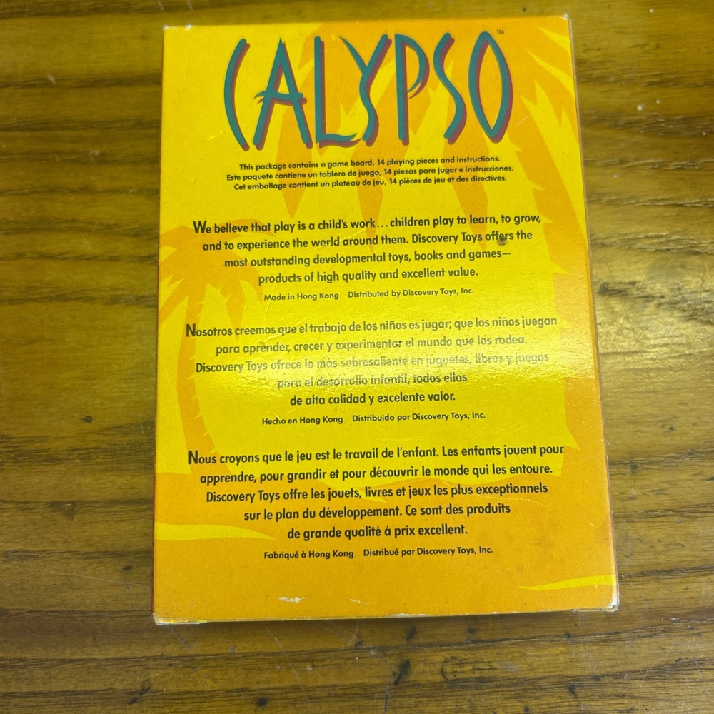 CALYPSO Discovery Toys Strategy Game 1990 Vtg Travel Car original box kidcore - Picture 6 of 7